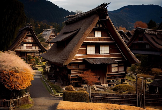 伝統的な木骨造りの住宅デザイン