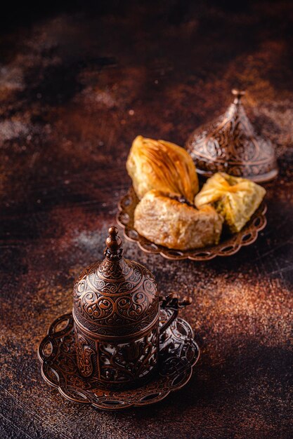 Baklava di dolci arabi turchi tradizionali