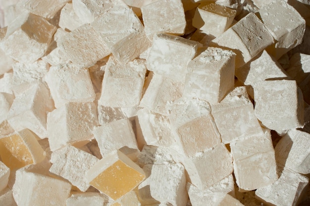 Traditional turkish delight lokum candy