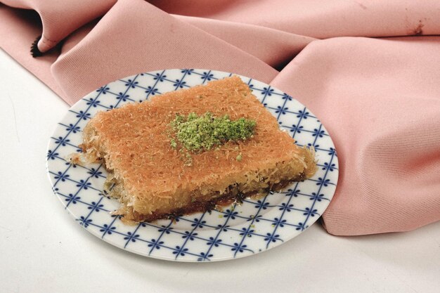 Traditional turkish dessert baklava with cashew, walnuts. Homemade baklava with nuts and honey.