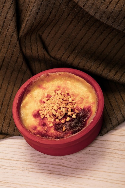 traditional Turkish dessert milk pudding with rice