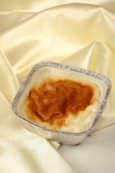 Traditional turkish dessert milk pudding with rice