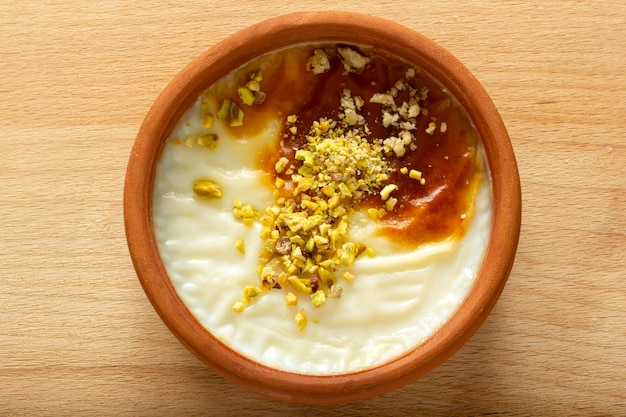 Traditional Turkish Dessert Sutlac Rice Pudding