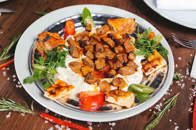 Traditional Turkish and Greek dinner meze table