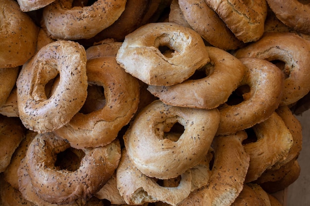 Traditional Turkish style made bread cut