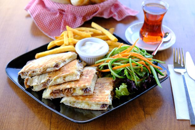 Traditional Turkish toast delicious breakfast