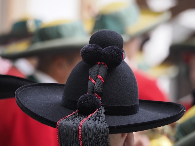 Traditional tyrol parade dress