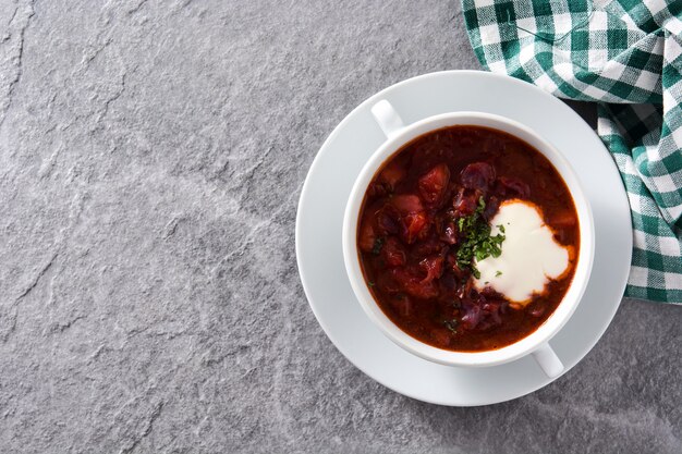 Traditional Ukrainian Russian borsch