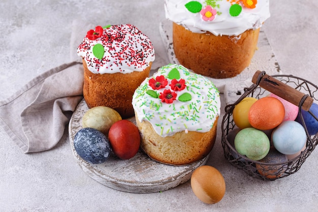 Traditional ukrainian and russian easter cake kulich