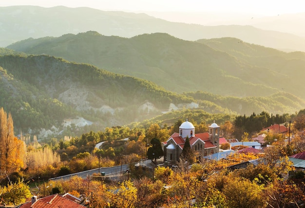 Traditional village in mountains of Cyprus