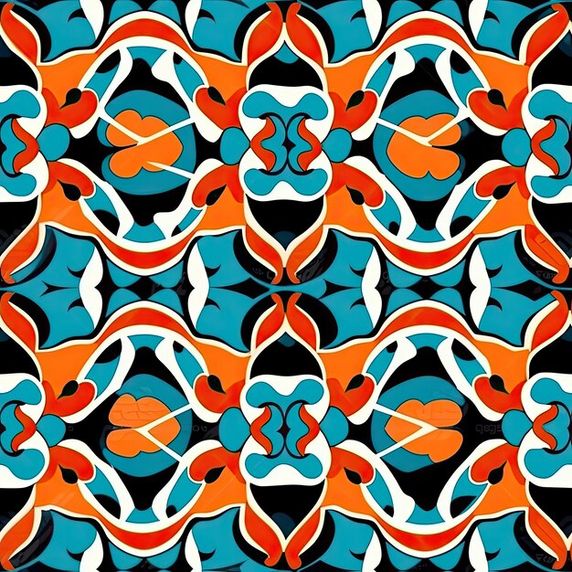 Traditional vintage seamless pattern ai generated