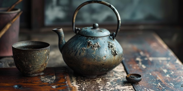 Traditional WabiSabi Ceramic Teapot