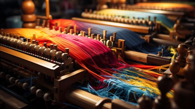 Traditional weaving hand loom