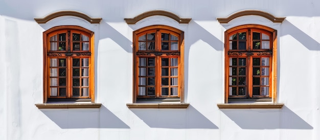 Traditional windows against a white background