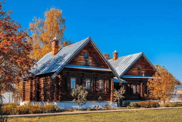 Photo traditional wooden house in a russian village