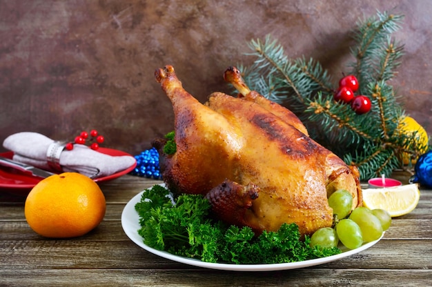 Traditioneel gerecht met kip voor Kerstmis