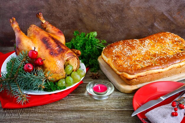 Traditioneel gerecht met kip voor Thanksgiving