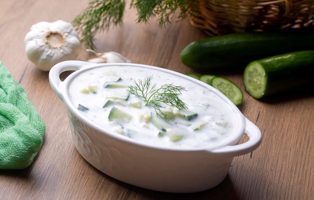 Traditioneel heerlijk voorgerecht; tzatziki (Turkse naam; cacik)