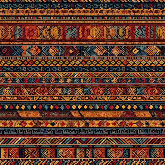 Traditioneel Inca geometrisch patroon met levendige kleuren