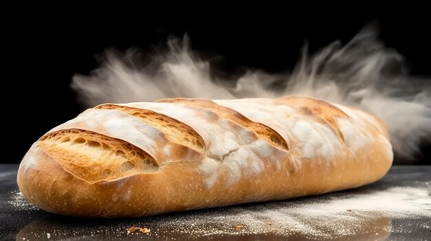 Traditioneel Italiaans brood en tarwe op een tafel