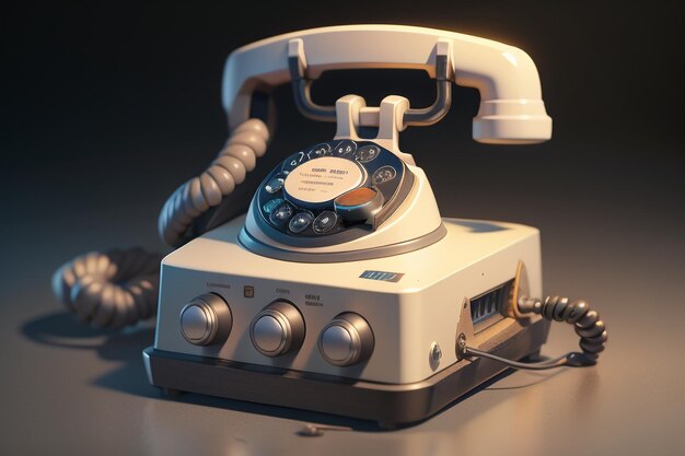 Traditioneel met de hand aangezwengeld telefoonlijngeschiedenis klassiek retro-stijl oud telefoonbehang