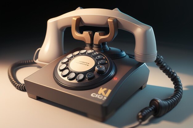 Traditioneel met de hand aangezwengeld telefoonlijngeschiedenis klassiek retro-stijl oud telefoonbehang