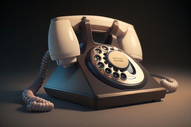 Traditioneel met de hand aangezwengeld telefoonlijngeschiedenis klassiek retro-stijl oud telefoonbehang