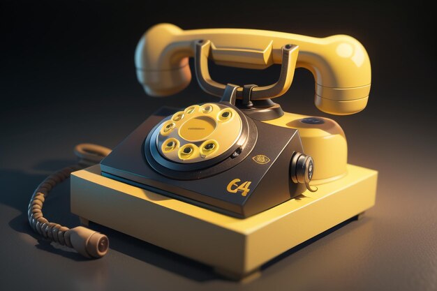 Traditioneel met de hand aangezwengeld telefoonlijngeschiedenis klassiek retro-stijl oud telefoonbehang