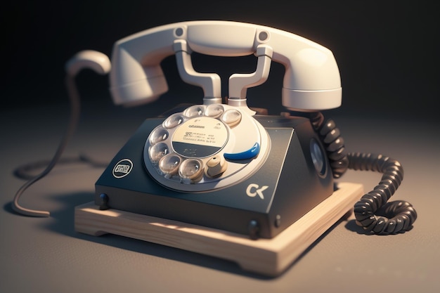 Traditioneel met de hand aangezwengeld telefoonlijngeschiedenis klassiek retro-stijl oud telefoonbehang