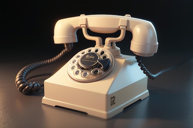 Traditioneel met de hand aangezwengeld telefoonlijngeschiedenis klassiek retro-stijl oud telefoonbehang