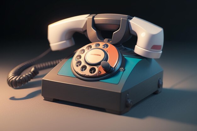 Foto traditioneel met de hand aangezwengeld telefoonlijngeschiedenis klassiek retro-stijl oud telefoonbehang