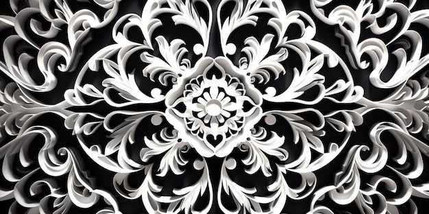 Traditioneel patroon in papercut-stijl