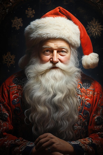 Foto traditioneel portret van de kerstman