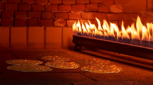 Traditioneel Turks eten lahmacun