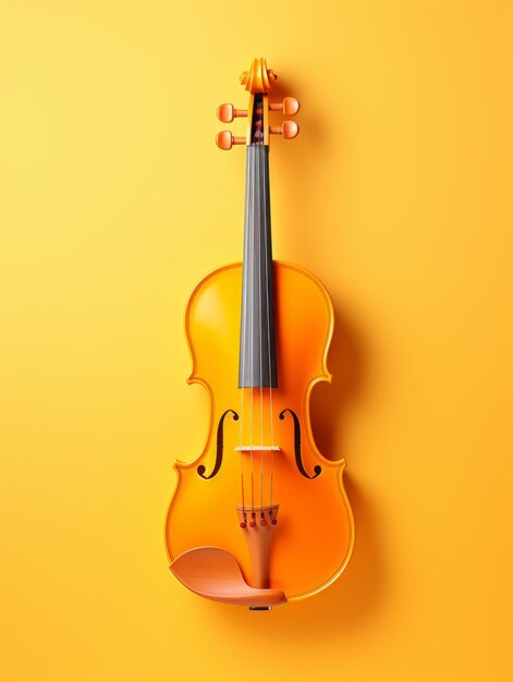 Traditioneel vioolmuziekinstrument Fotorealistische verticale illustratie Melodie en ritme Ai Gegenereerde heldere illustratie met professioneel expressief vioolmuziekinstrument