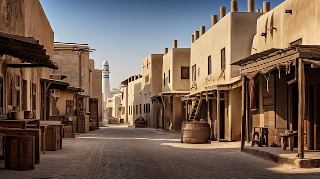 Foto traditionele arabische straten in het historische oude dubai