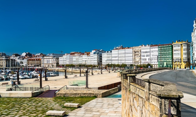 Traditionele architectuur in A Coruna, Spanje