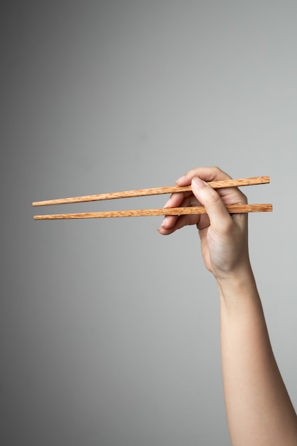 Traditionele aziatische stijl van het handeetstokje de aziatische chinese voedselstijl