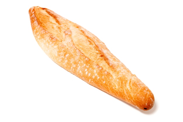 Traditionele baguette op witte achtergrond