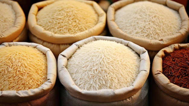 Traditionele Basmati Indiase voedselmarkt