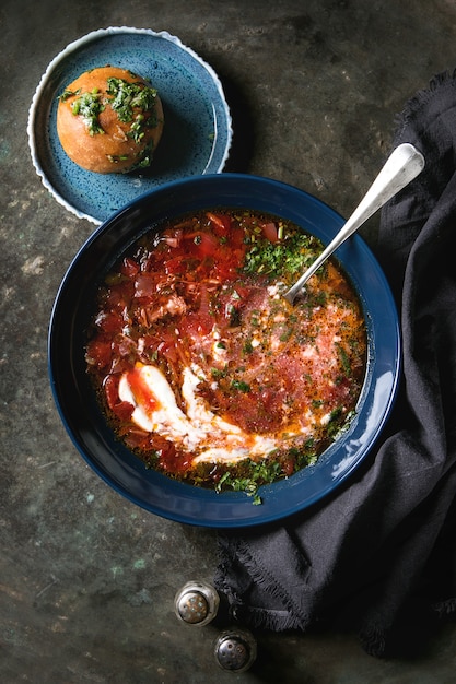 Foto traditionele borschtsoep