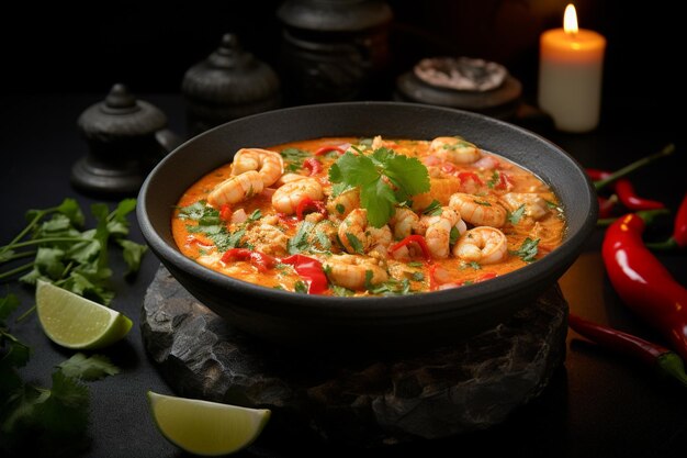 Traditionele Braziliaanse stoofpot Moqueca met heerlijke ingrediënten