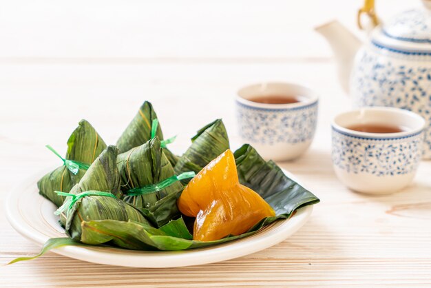 Traditionele Chinese plakrijst knoedels