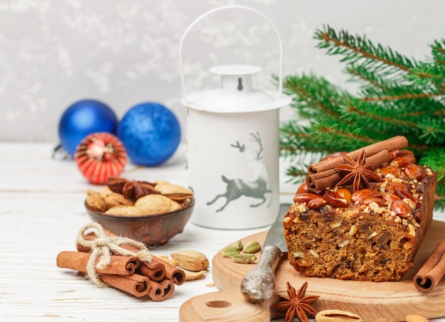 Traditionele chrsitmas-fruitcake