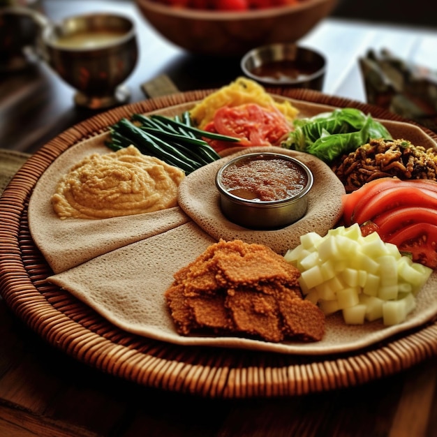 Foto traditionele ethiopische keuken