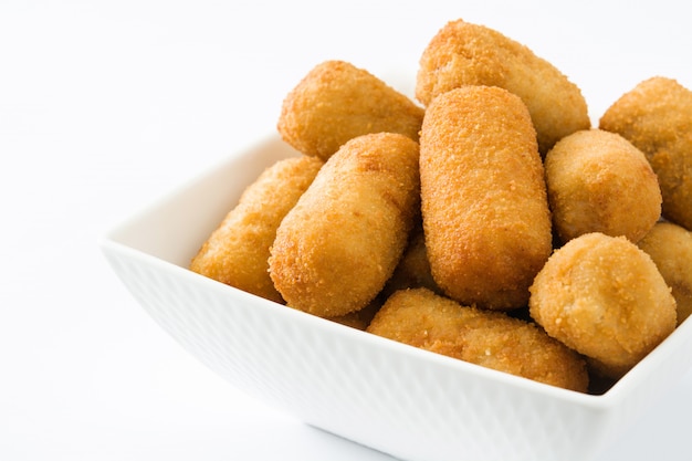 Traditionele gefrituurde Spaanse kroketten