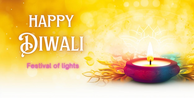 Foto traditionele happy diwali festival decoratie achtergrond festival van lichtconcept
