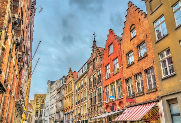 Traditionele huizen in brugge, belgië