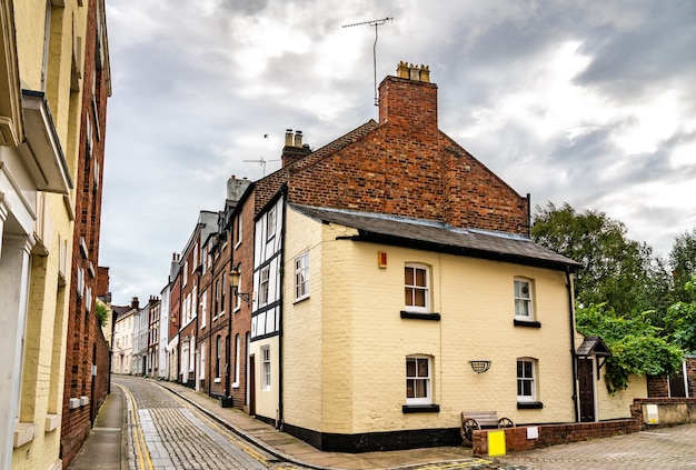 Traditionele huizen in het oude centrum van chester, engeland