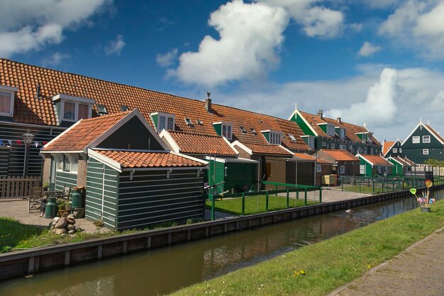 Foto traditionele huizen in nederland